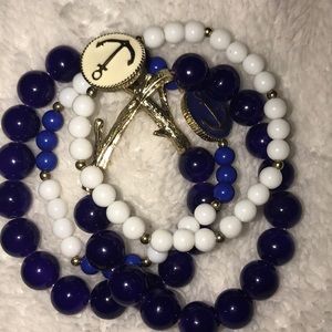 🎈3/$15 Blue nautical beaded bracelets